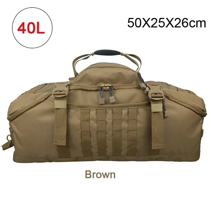 LQARMY Tactical Travel Bag Molle Duffle For Camping Hiking